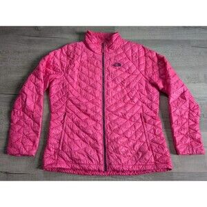 The North Face Thermoball Jacket  Womens Sz XL Quilted Spring Puffer Hot Pink
